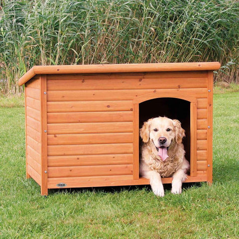 Image of Trixie Pet Natura Flat Roof Club Dog House Brown