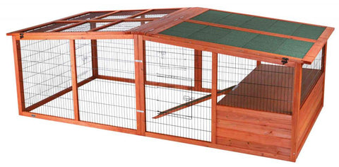 Image of Trixie Pet Natura Rabbit Small Animal Outdoor Run with Covered Top- XL