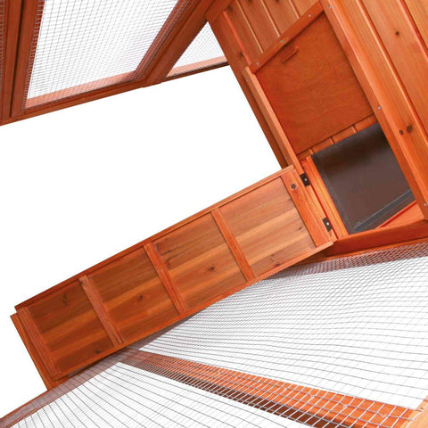 Image of Trixie Natura Chicken Coop 2-Story with Ramp and Outdoor Run