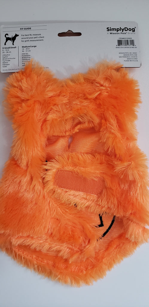 SimplyDog Furry Pumpkin Pet Costume
