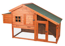 Trixie Natura Chicken Coop with A View, Peaked Roof And Outdoor Run For 2-4 chickens