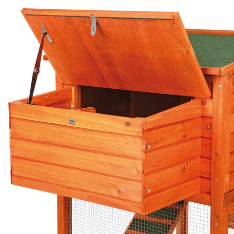 Image of Trixie Natura Chicken Coop Peaked Roof 2-Story with Run