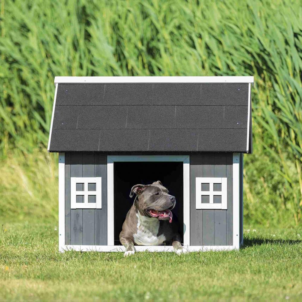 Trixie Pet Natura Barn Style Dog House Gray