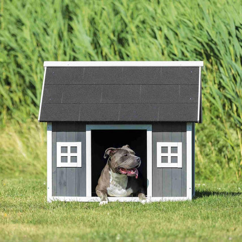 Image of Trixie Pet Natura Barn Style Dog House Gray