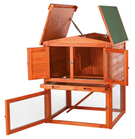 Image of Trixie Natura Rabbit Hutch with Peaked Roof