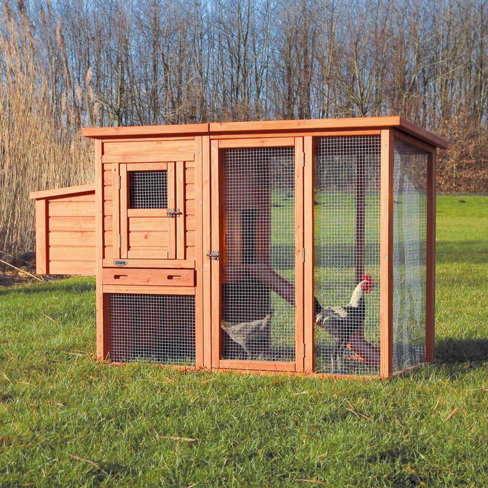 Trixie Natura Chicken Coop 2-Story with Ramp and Outdoor Run