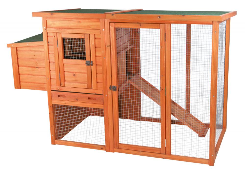 Trixie Natura Chicken Coop 2-Story with Ramp and Outdoor Run