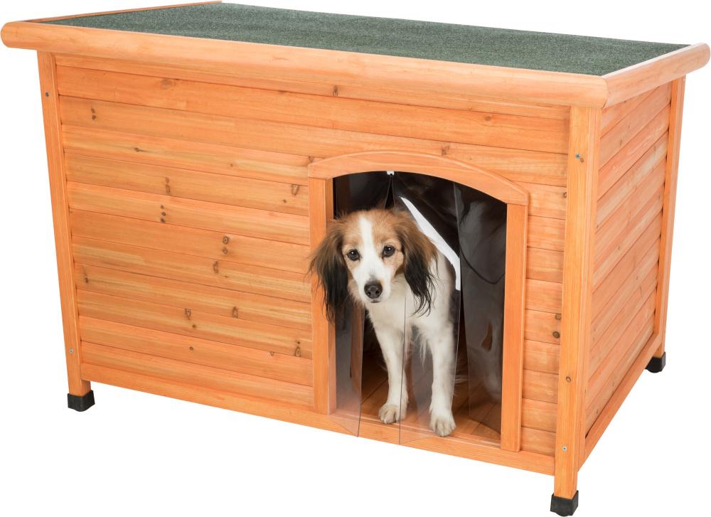 Trixie Pet Natura Insulated Flat Roof Club Dog House Brown L