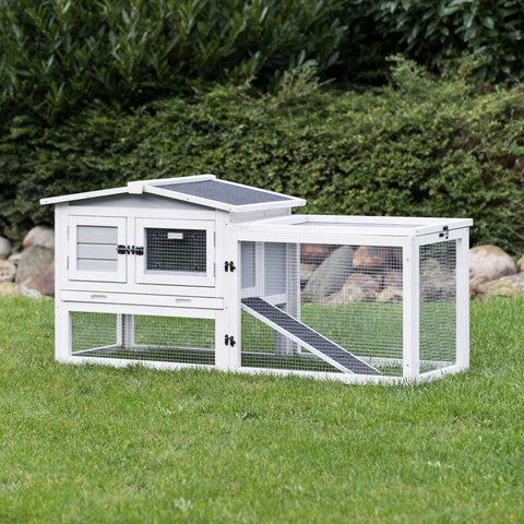 Image of Trixie Natura Insulated Rabbit Hutch Peaked Roof and Run XS