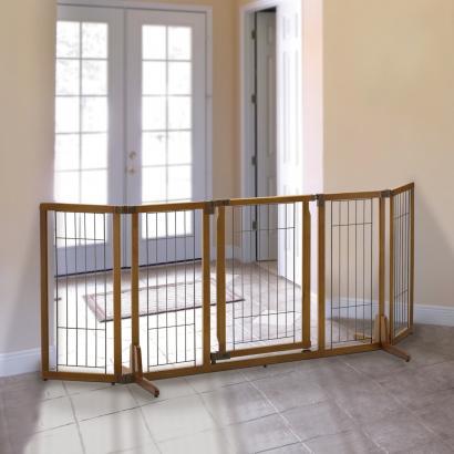 Image of Richell Wide Premium Plus Freestanding Pet Gate For Dogs 84" Wide