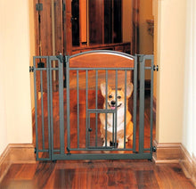 Carlson Design Studio Metal Walk-Thru Gate with Pet Door