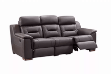 90" X 41" X 41" Modern Brown Leather Reclining Sofa