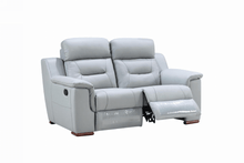 67'' X 41''  X 41'' Modern Gray Leather Loveseat