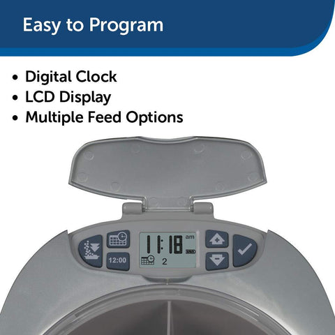 Image of PetSafe Automatic 6 Meal Pet Feeder Cat and Dog Food Dispenser Great for Cats and Small Dogs