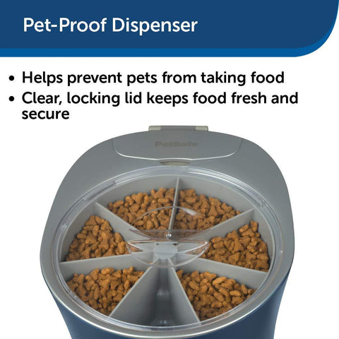 Image of PetSafe Automatic 6 Meal Pet Feeder Cat and Dog Food Dispenser Great for Cats and Small Dogs