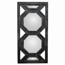 Plutus Brands Wall Mirror Decoration in Black Wood