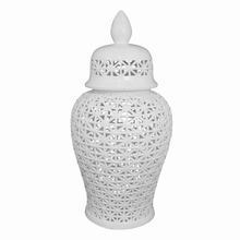 Plutus Brands Ceramic Temple Jar in White Porcelain