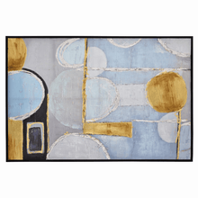 Plutus Brands Painting With Frame-oil On Canvas in Blue Natural Fiber