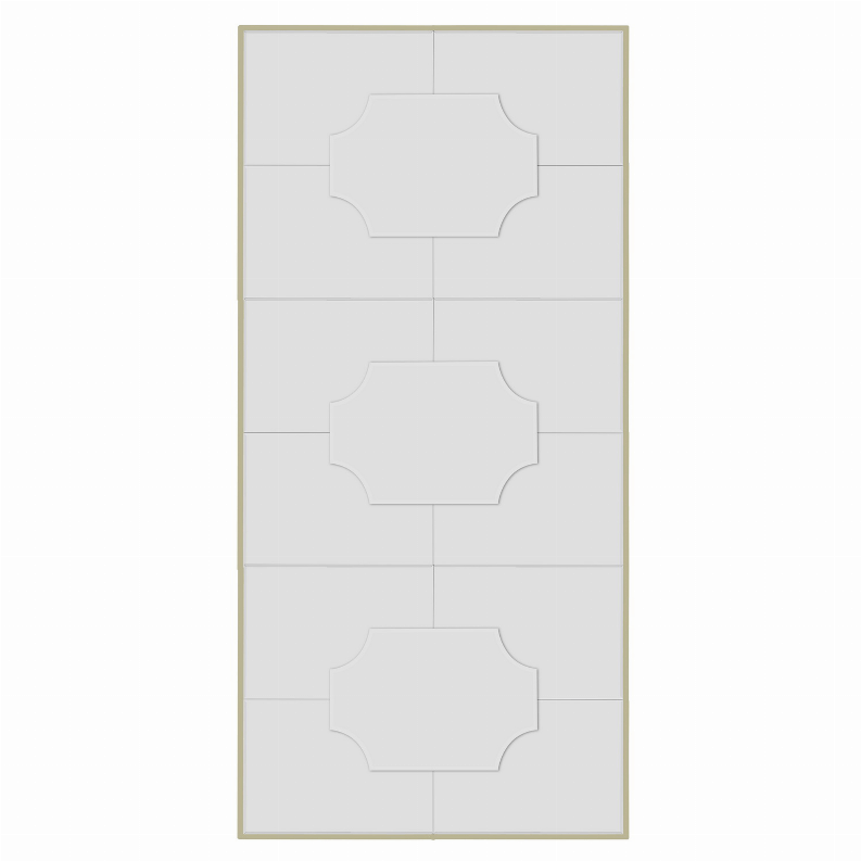 Plutus Brands Wood Mirror in Gold Wood