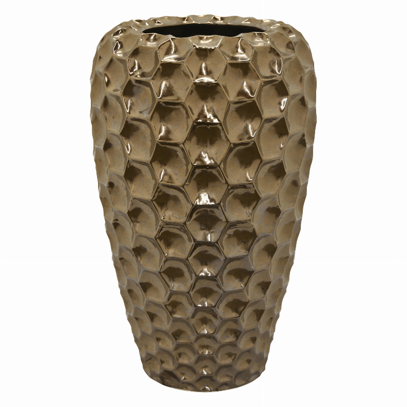 Plutus Brands Ceramic Vase in Bronze Porcelain
