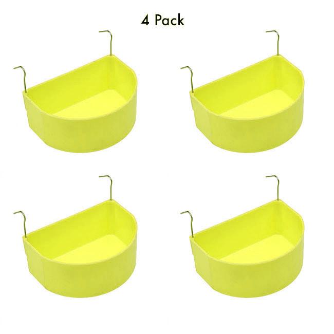 Wingz Avian Products Yellow Feed Cup, Pack of 4
