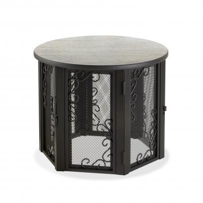 Image of Richell Accent Table Pet Crate Elegant Furniture For Cats And Dogs Vintage Design