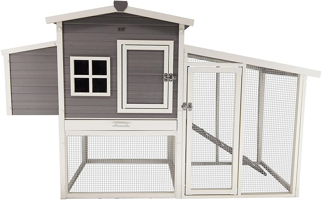 New Age Farm Garden Hampton Chicken Barn and Pen in Grey