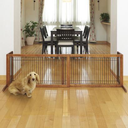 Richell Freestanding Pet Gate For Large Dogs 39.8" to 71.3" Wide
