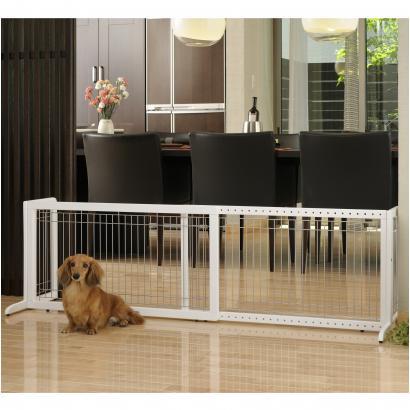 Richell Freestanding Pet Gate For Large Dogs 39.8" to 71.3" Wide