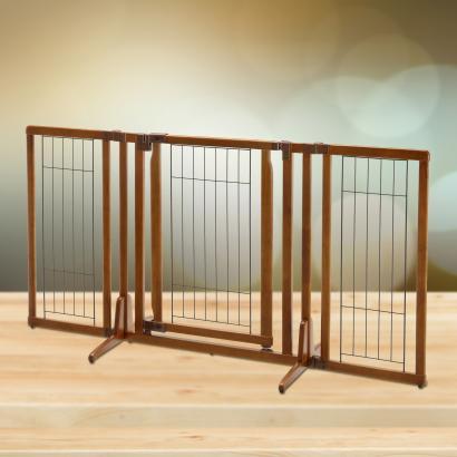 Image of Richell Premium Plus Freestanding Gate Autumn Matte 34” to 63” wide