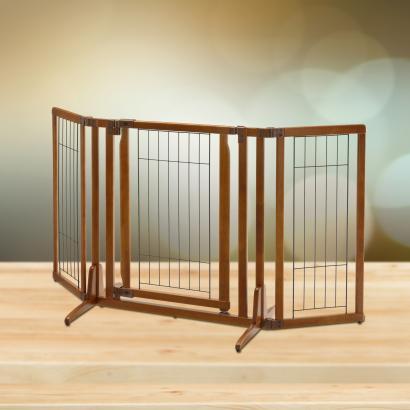 Image of Richell Premium Plus Freestanding Gate Autumn Matte 34” to 63” wide