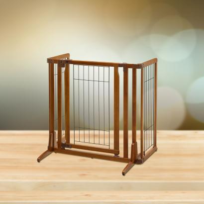 Image of Richell Premium Plus Freestanding Gate Autumn Matte 34” to 63” wide