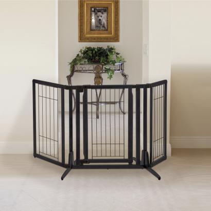 Image of Richell Pet Premium Plus Freestanding Gate For Dogs 63" Wide