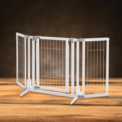 Image of Richell Pet Premium Plus Freestanding Gate For Dogs 63" Wide