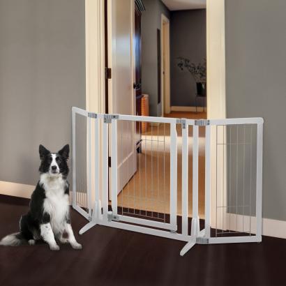 Image of Richell Pet Premium Plus Freestanding Gate For Dogs 63" Wide
