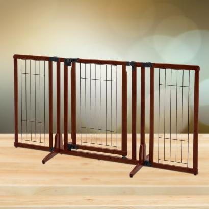 Image of Richell Pet Premium Plus Freestanding Gate For Dogs 63" Wide