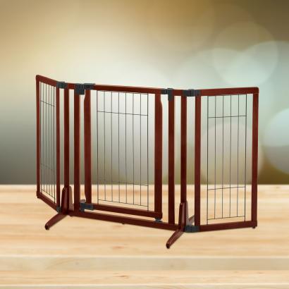 Image of Richell Pet Premium Plus Freestanding Gate For Dogs 63" Wide