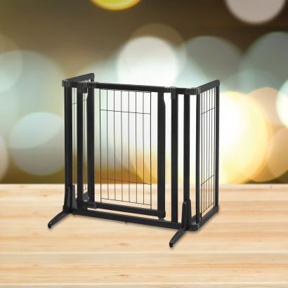 Image of Richell Pet Premium Plus Freestanding Gate For Dogs 63" Wide