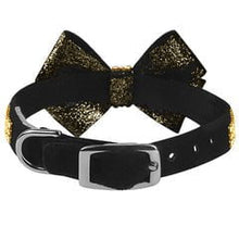 Susan Lanci Designs Black Glitzerati Bow 3 Row Gold Giltmore Collar