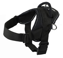Working Dog Nylon DT Harness For Extra Extra Small To Extra Large Dogs Black With Reflective Trim