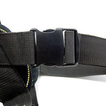 Image of Nylon Harness For Extra Extra Small To Extra Large Dogs Black With Yellow Trim
