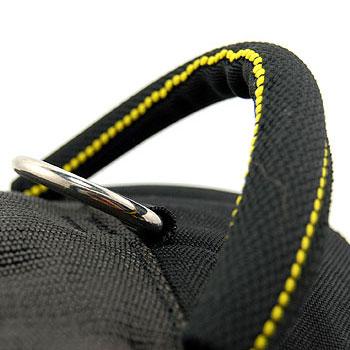 Image of Nylon Harness For Extra Extra Small To Extra Large Dogs Black With Yellow Trim