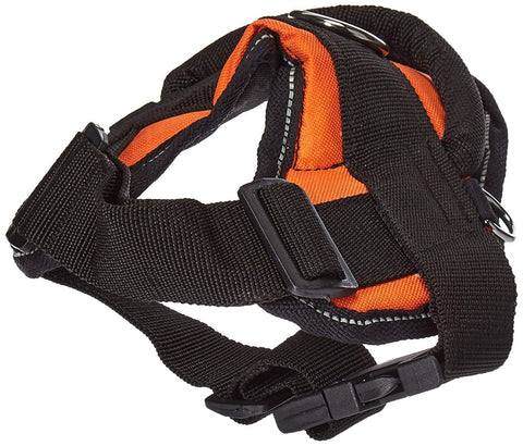 Image of Nylon Harness For Extra Extra Small To Extra Large Dogs Orange With Reflective Trim