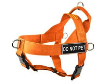 Working Dog Orange Nylon Harness For Extra Small To Extra Large Dogs