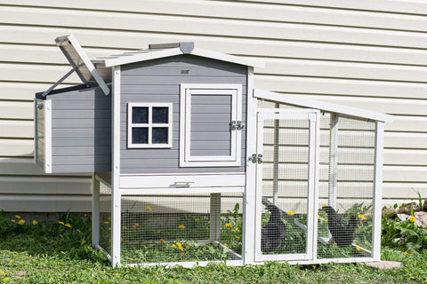 Image of New Age Farm™ & Garden Hampton Chicken Barn and Pen in Grey