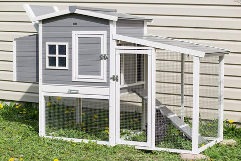 Image of New Age Farm™ & Garden Hampton Chicken Barn and Pen in Grey