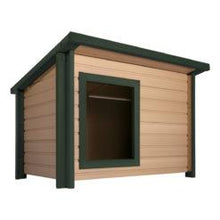 New Age Pet® Garden Rustic Lodge Dog House With Green Trim