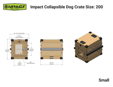Image of Impact Dog Crates Folding & Collapsible Dog Crate- Small