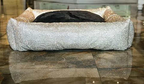 Image of Luxurious Imperial Crystal Rhinestone Large Dog Bed
