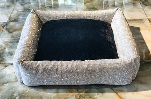 Image of Luxurious Imperial Crystal Rhinestone Large Dog Bed